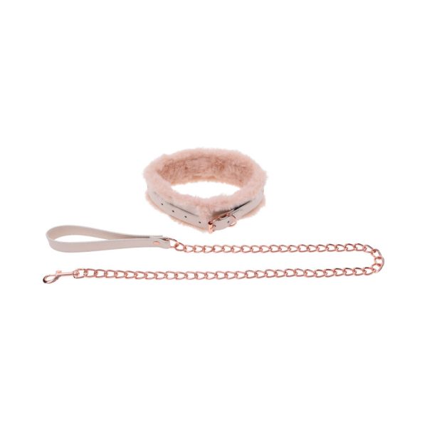 Sportsheets Sex & Mischief Peaches ''n CreaMe Fur Collar & Leash - Image 3