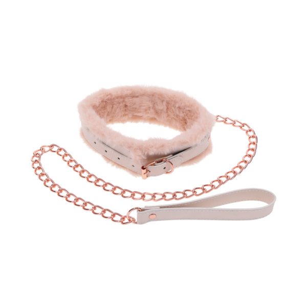 Sportsheets Sex & Mischief Peaches ''n CreaMe Fur Collar & Leash - Image 4
