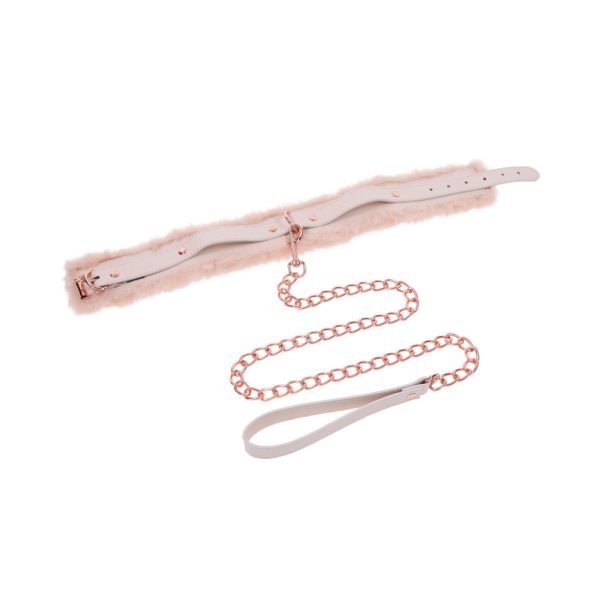 Sportsheets Sex & Mischief Peaches ''n CreaMe Fur Collar & Leash - Image 6