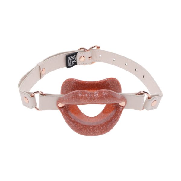 Sportsheets Sex & Mischief Peaches ''n CreaMe Silicone Lips Gag - Image 4