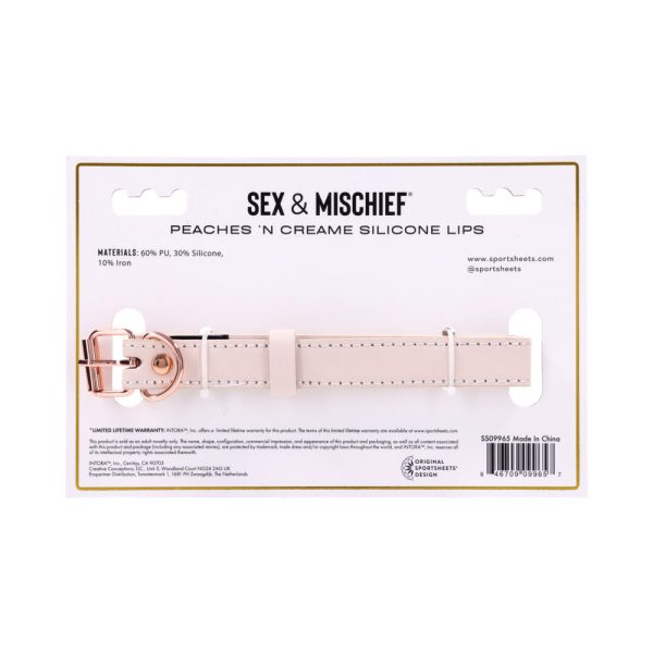 Sportsheets Sex & Mischief Peaches ''n CreaMe Silicone Lips Gag - Image 10