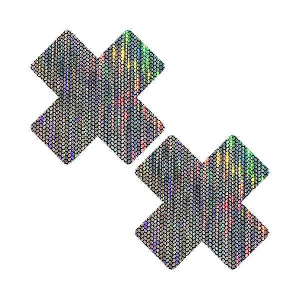 Neva Nude Naughty Nebula Super Holographic X Nipple Pasties - Image 2