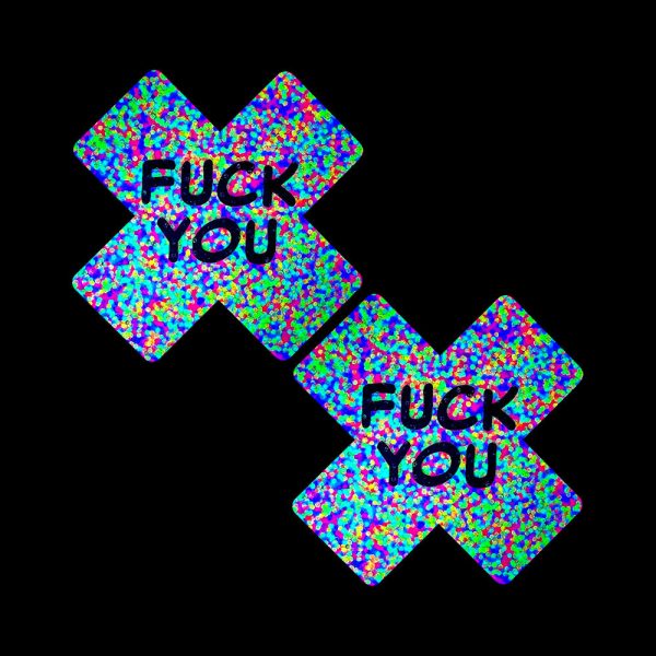 Neva Nude F*ck You Sprankles 3D Neon Blacklight X Factor Nipple Pasties - Image 2