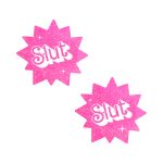 Neva Nude Barbie Babe Sassy Slut UV Pink Glitter Nipple Pasties