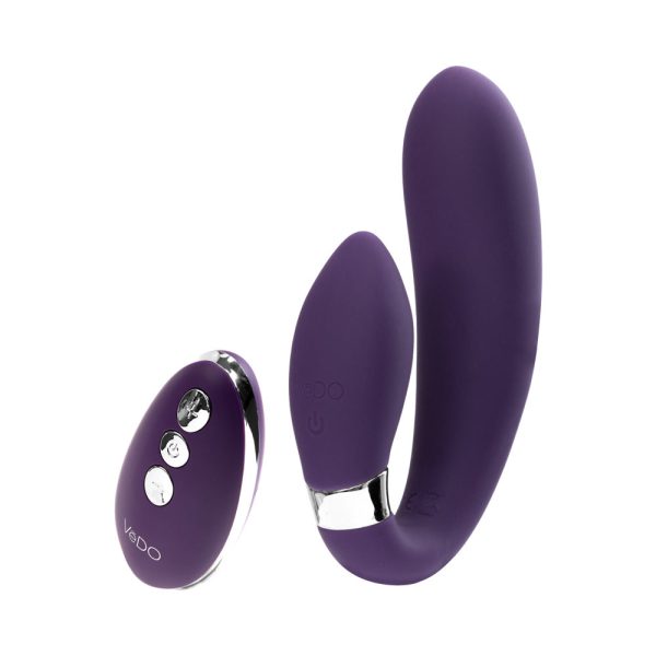 VeDO Jeni C-Shaped Dual Motor Vibe with Remote Purple - Image 2