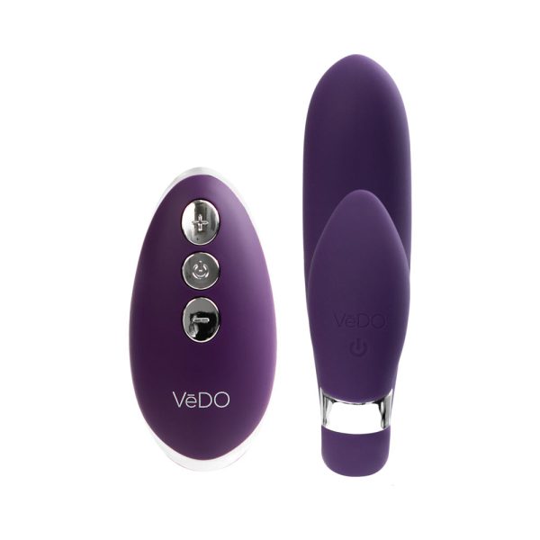 VeDO Jeni C-Shaped Dual Motor Vibe with Remote Purple - Image 3