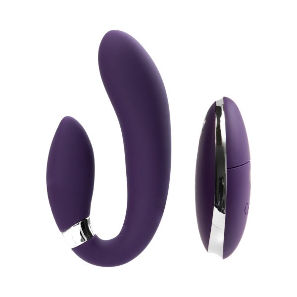 VeDO Jeni C-Shaped Dual Motor Vibe with Remote Purple - Image 4