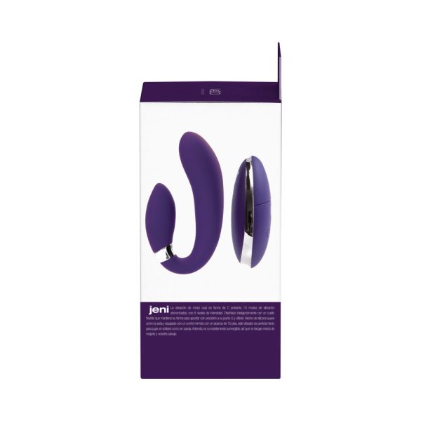 VeDO Jeni C-Shaped Dual Motor Vibe with Remote Purple - Image 7