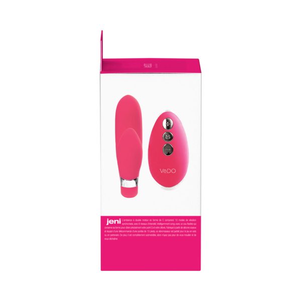 VeDO Jeni C-Shaped Dual Motor Vibe with Remote Pink - Image 6