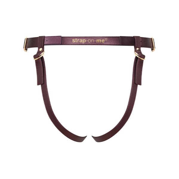 Strap-On-Me Leatherette Harness Generous One Size Aubergine - Image 5