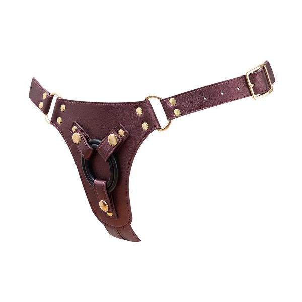 Strap-On-Me Leatherette Harness Generous One Size Aubergine - Image 6