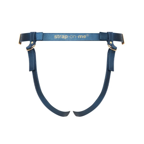 Strap-On-Me Leatherette Harness Generous One Size Blue - Image 5