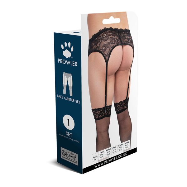 Prowler Lace Garter Set Black XL - Image 4