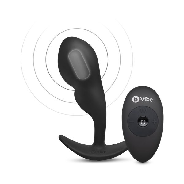 b-Vibe Vibrating P-Spot Snug Plug Large with Rechargeable Remote Control - Image 4