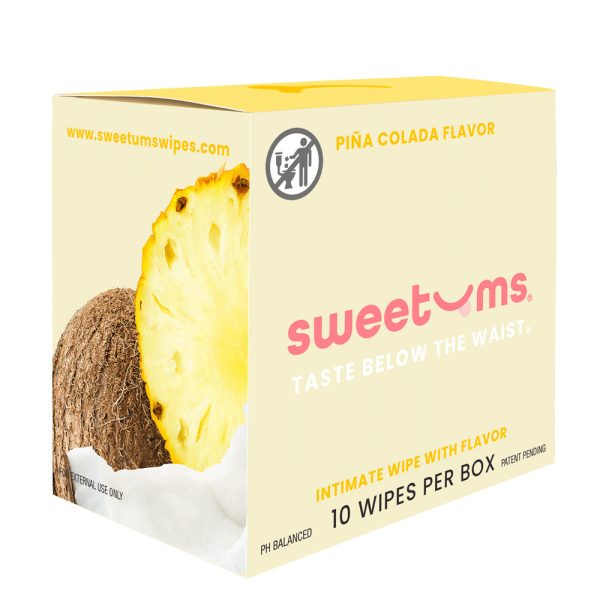 Sweetums Intimate Wipes Pina Colada Flavor 10-Pack - Image 4