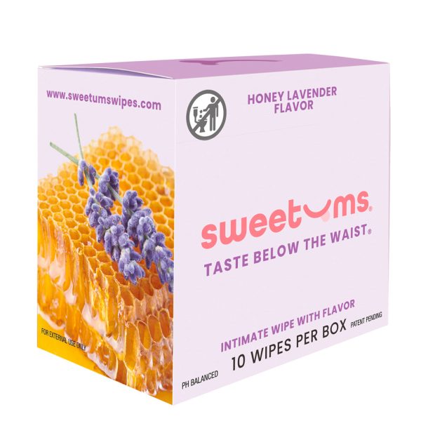 Sweetums Intimate Wipes Honey Lavender Flavor 10-Pack - Image 4