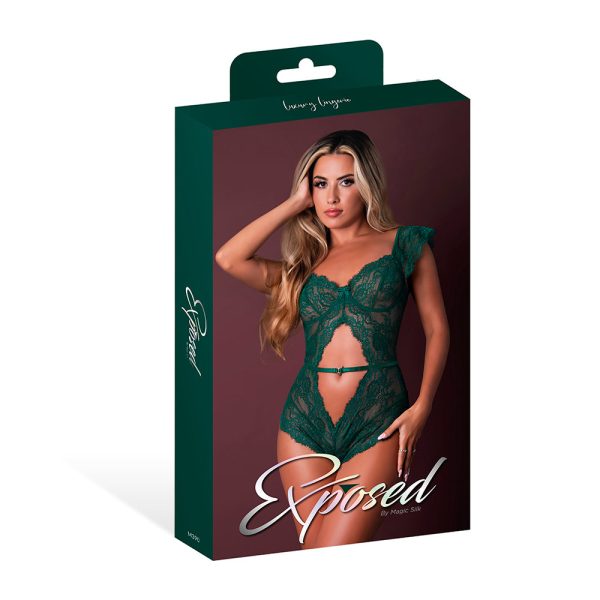Magic Silk Evermore Cutout Romper Emerald S/M - Image 7
