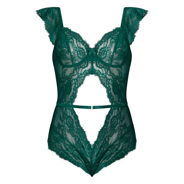Magic Silk Evermore Cutout Romper Emerald L/XL - Image 5