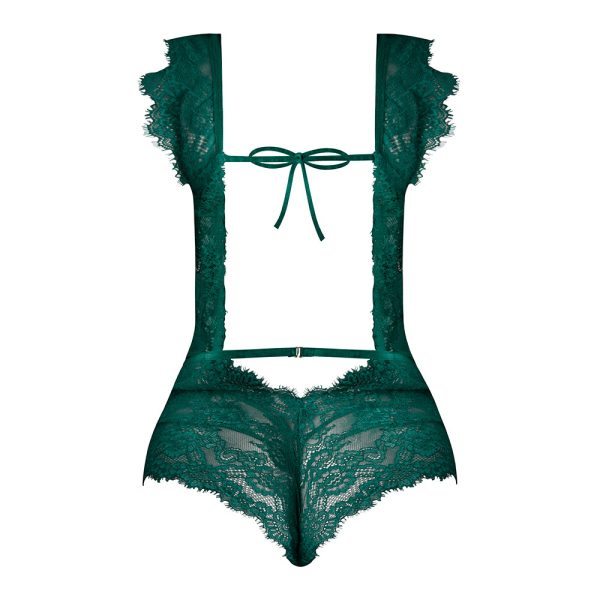 Magic Silk Evermore Cutout Romper Emerald Queen Size - Image 6