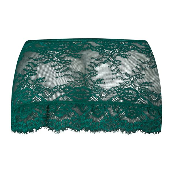 Magic Silk Evermore Flounce Skirt Emerald Queen Size - Image 4