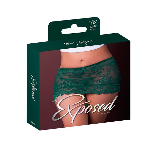 Magic Silk Evermore Flounce Skirt Emerald Queen Size - Image 5