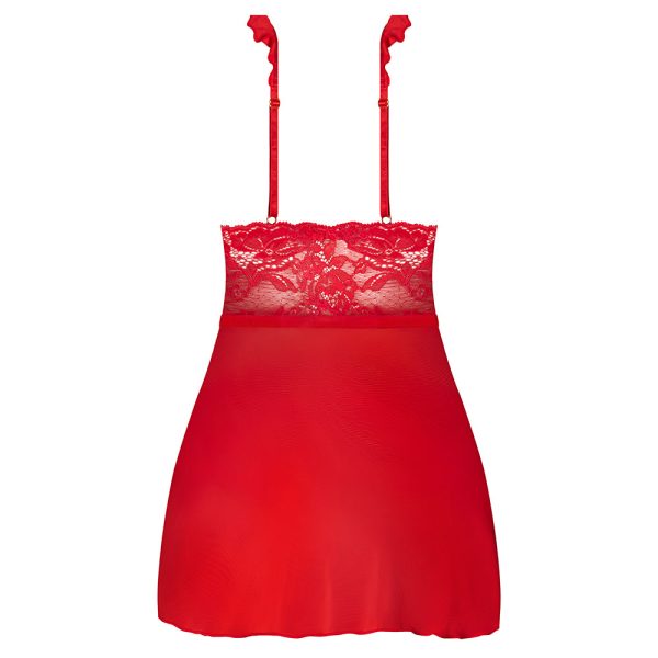 Magic Silk Sugar High Babydoll & Thong Set Red S/M - Image 6