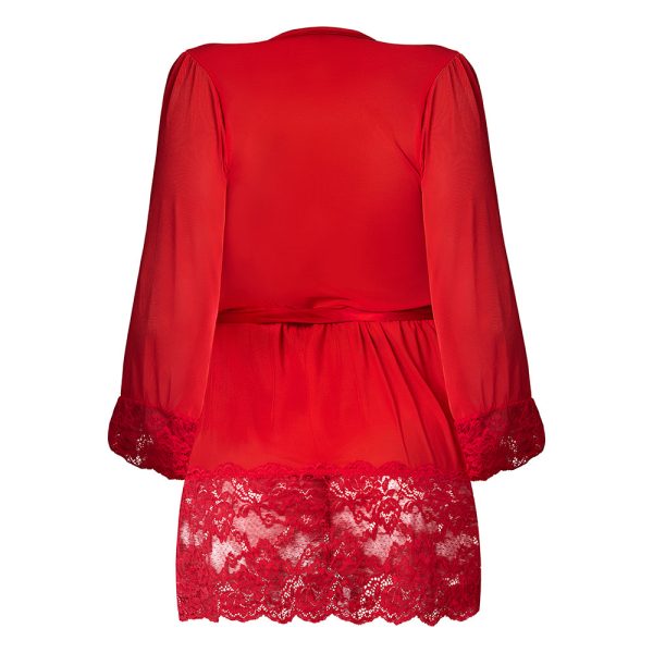 Magic Silk Sugar High 3/4 Sleeve Robe Red L/XL - Image 6