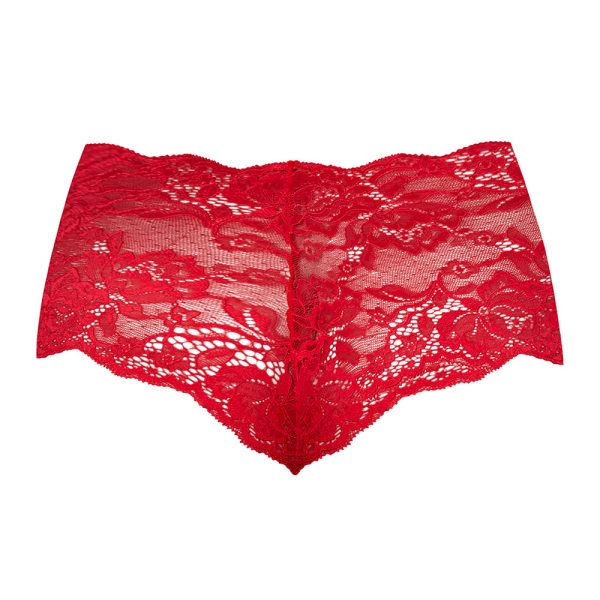 Magic Silk Sugar High Lace Boy Short Red L/XL - Image 4