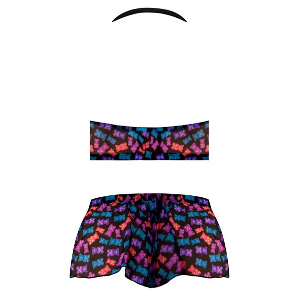Magic Silk Hazy Dayz Halter Top & Hot Short Set Gummy Bears L/XL - Image 5