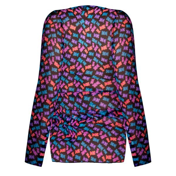 Magic Silk Hazy Dayz Tie Front Jacket & Thong Set Gummy Bears L/XL - Image 5