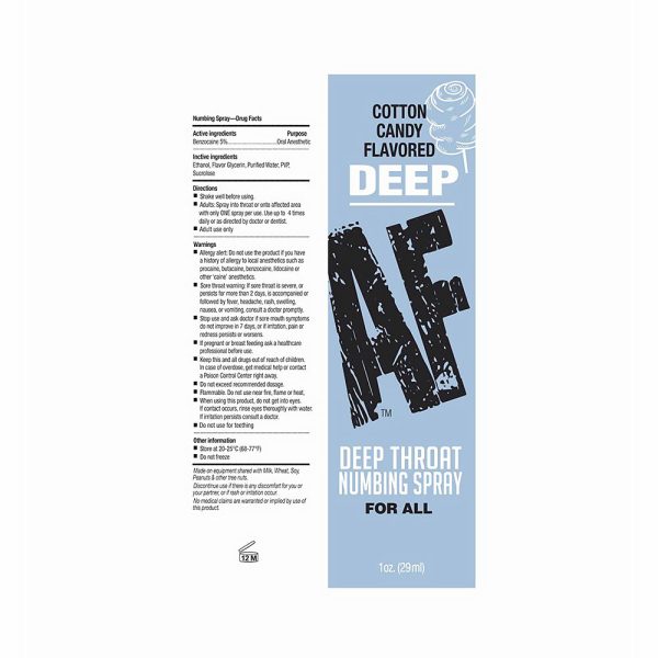 Deep AF Numbing Deep Throat Spray Cotton Candy 1 oz. - Image 2