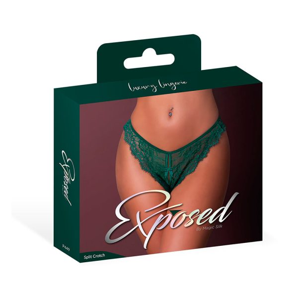 Magic Silk Evermore Split Crotch Panty Emerald L/XL - Image 5