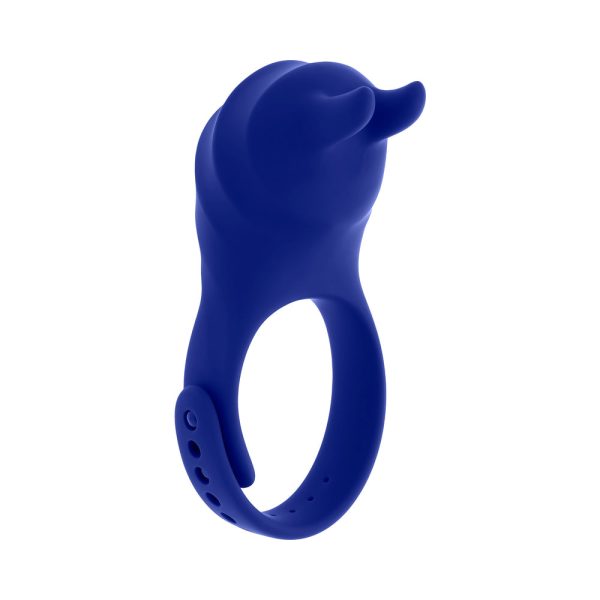 Zero Tolerance Adjustable Fun Ring Rechargeable Vibrating C-Ring with Remote Silicone Blue - Image 3