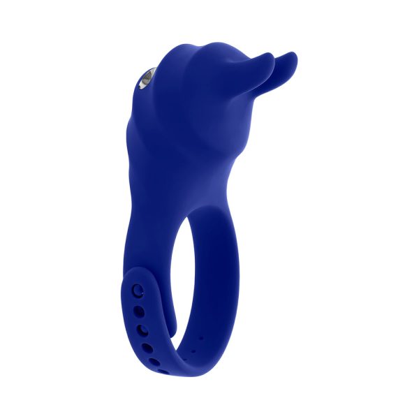 Zero Tolerance Adjustable Fun Ring Rechargeable Vibrating C-Ring with Remote Silicone Blue - Image 4