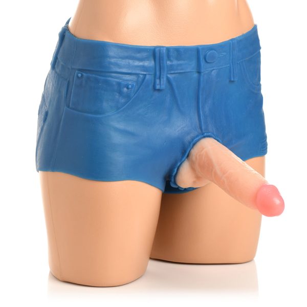 Strap U Booty Shorts Dildo Silicone Strap-On Harness 6 in. Small - Image 6