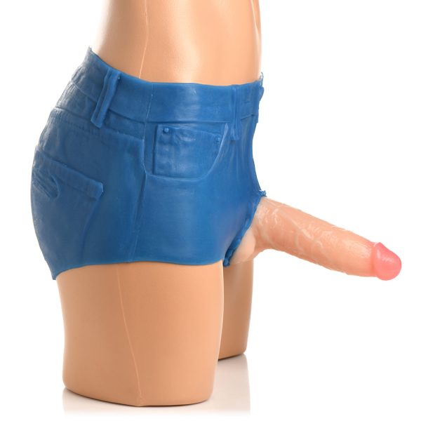 Strap U Booty Shorts Dildo Silicone Strap-On Harness 6 in. Small - Image 7