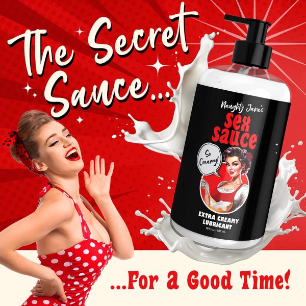 Naughty Jane''s Sex Sauce Extra Creamy Lubricant 16 oz. - Image 3