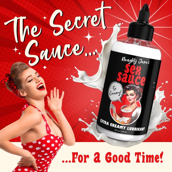 Naughty Jane''s Sex Sauce Extra Creamy Lubricant 8 oz. - Image 3