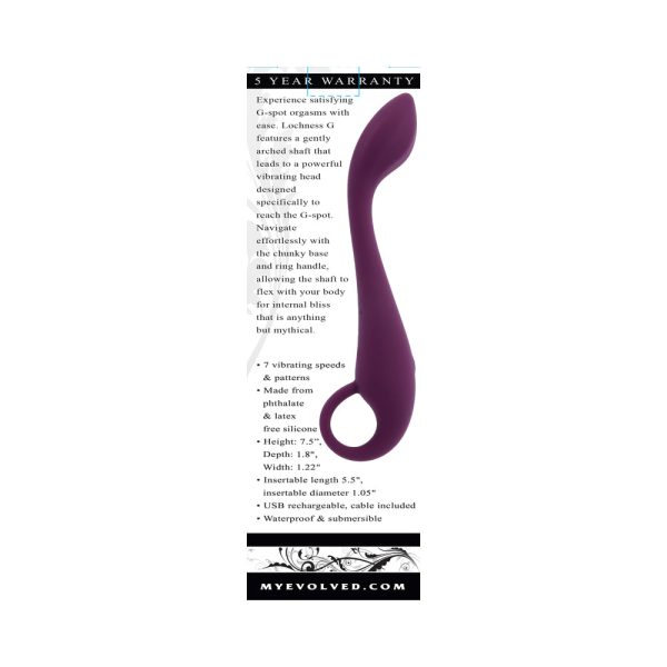 Evolved Lochness G Rechargeable Vibrator Silicone Burgundy - Image 8