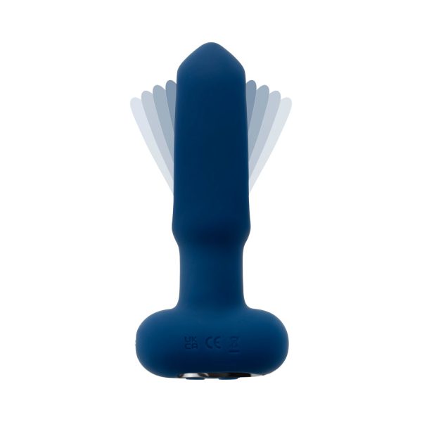 Evolved The Flapper Rechargeable Vibrator with Remote Silicone Blue - Image 4