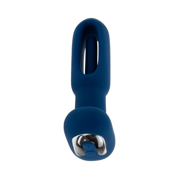 Evolved The Flapper Rechargeable Vibrator with Remote Silicone Blue - Image 8