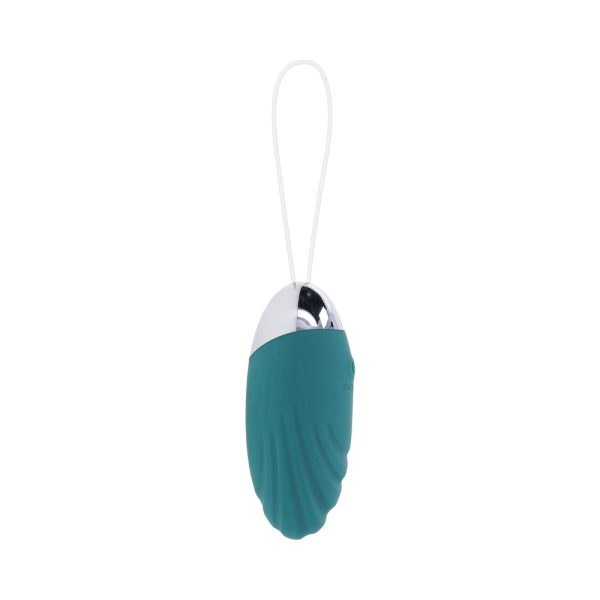 Evolved Oval Office Rechargeable Vibrating Egg with Remote Silicone Teal - Image 5