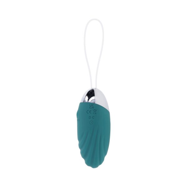 Evolved Oval Office Rechargeable Vibrating Egg with Remote Silicone Teal - Image 6