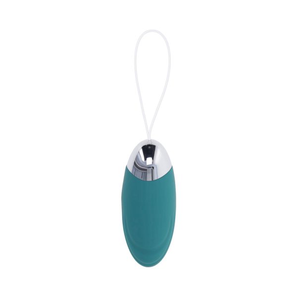 Evolved Oval Office Rechargeable Vibrating Egg with Remote Silicone Teal - Image 7
