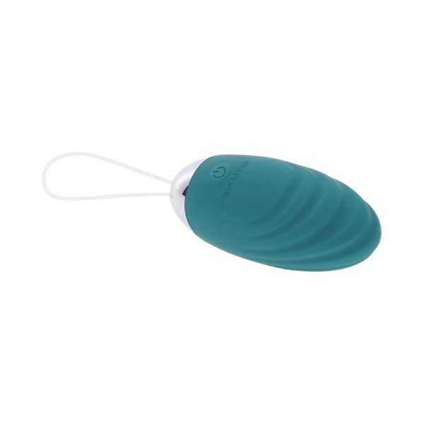 Evolved Oval Office Rechargeable Vibrating Egg with Remote Silicone Teal - Image 8