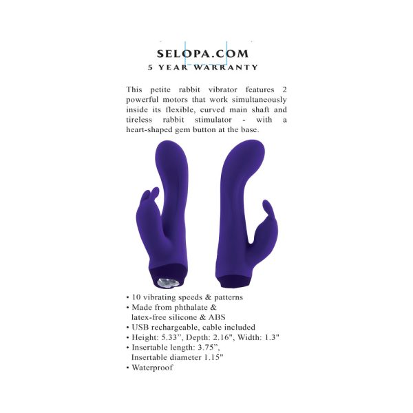 Selopa Plum Job Rechargeable Vibrating Dual Stimulator Silicone Purple - Image 4
