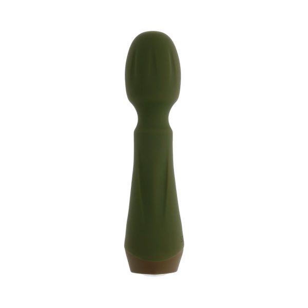 Selopa Heartfelt Rechargeable Vibrating Mini Wand Silicone Green - Image 2