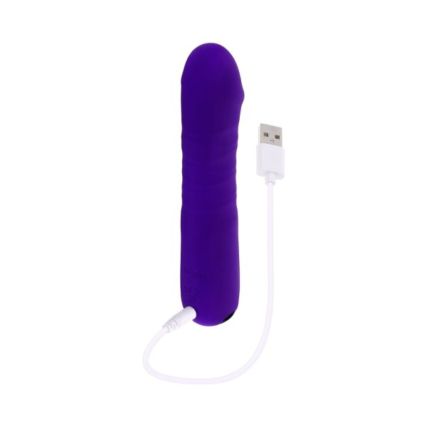 Selopa Ambition Rechargeable Thrusting Vibrator Silicone Purple - Image 8