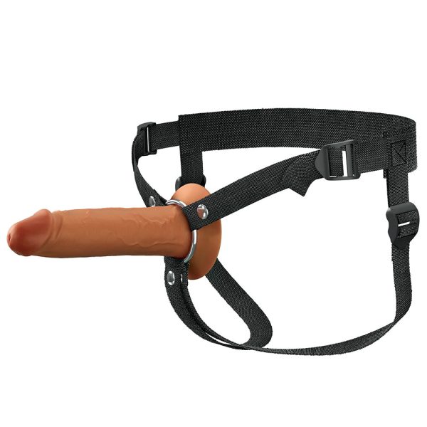 Fantasy X-Tensions Elite Hollow Silicone Strap-On 7 in. Brown - Image 3