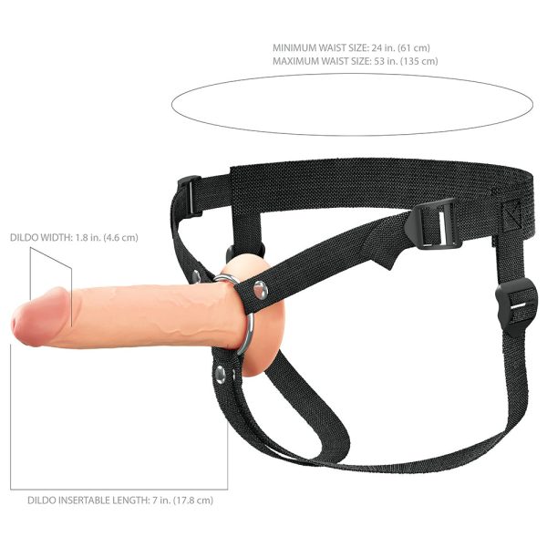 Fantasy X-Tensions Elite Hollow Silicone Strap-On 7 in. Light - Image 8